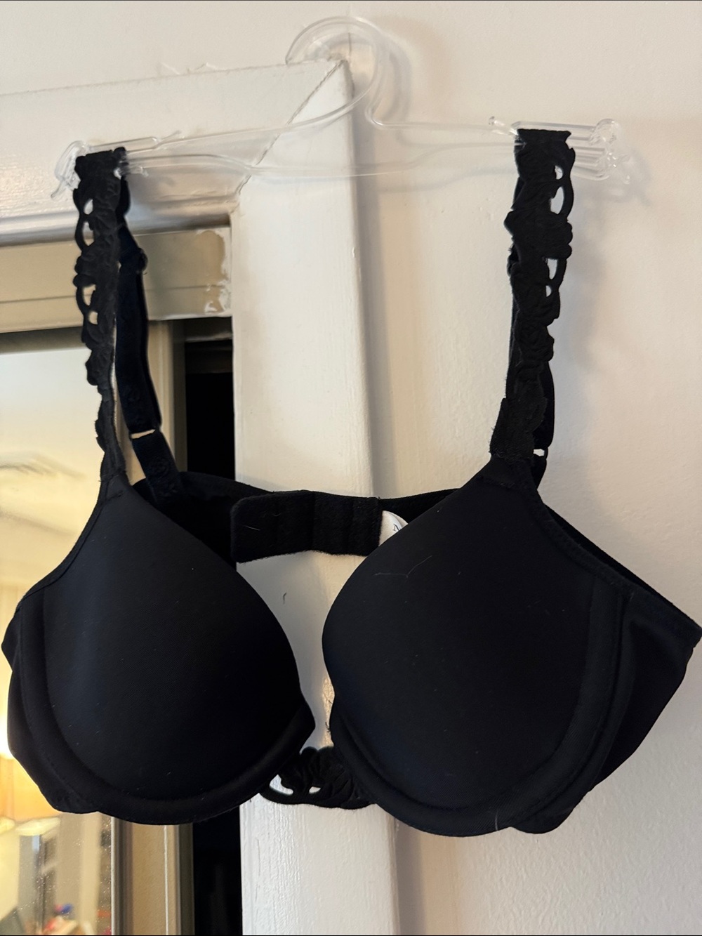 Natori Black Lace-Detail Underwire Bra